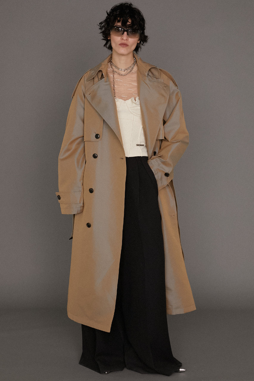 Like Air Chambray Trench Coat