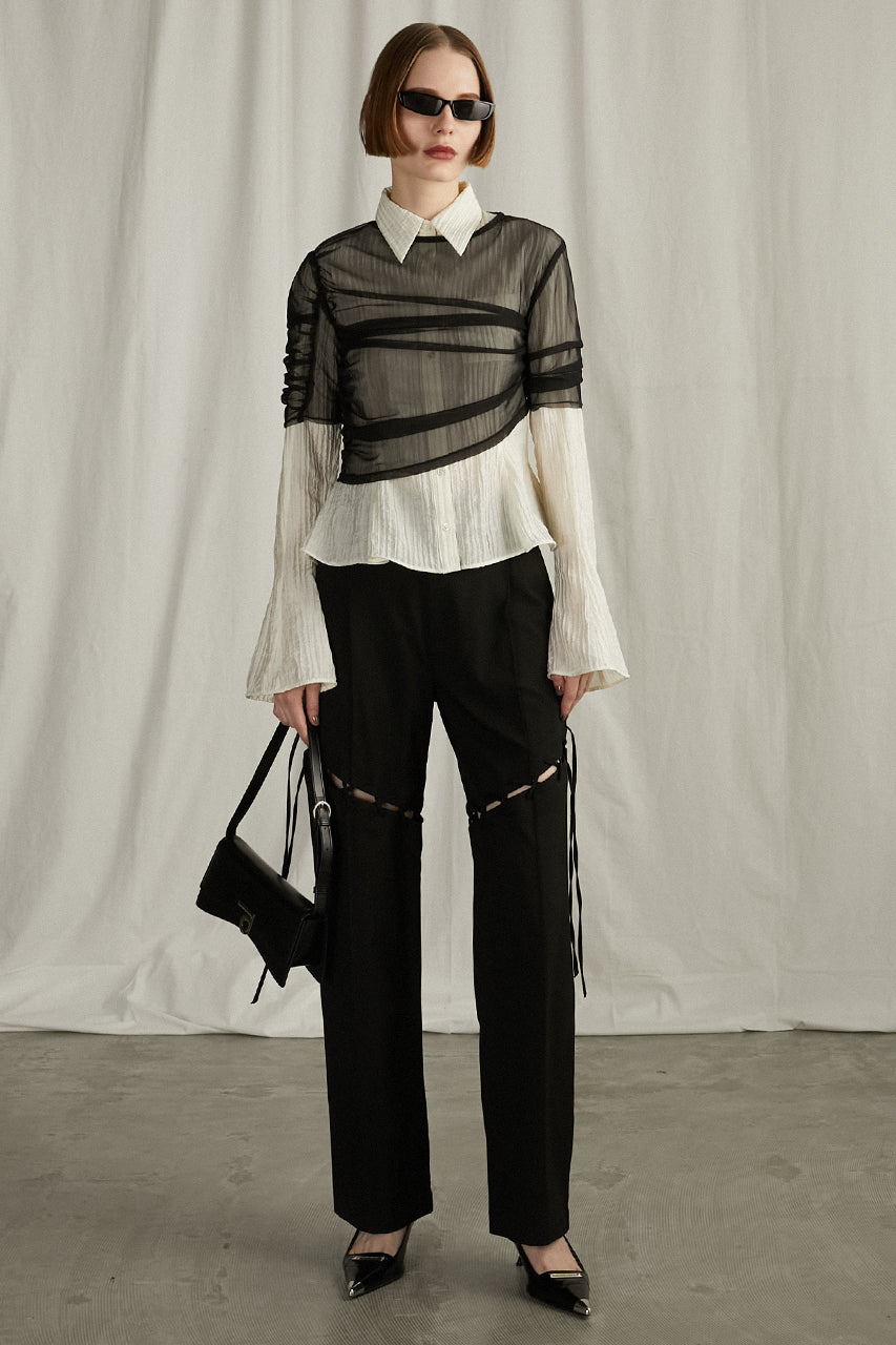 Lace-Up Tailored Pants - SALE