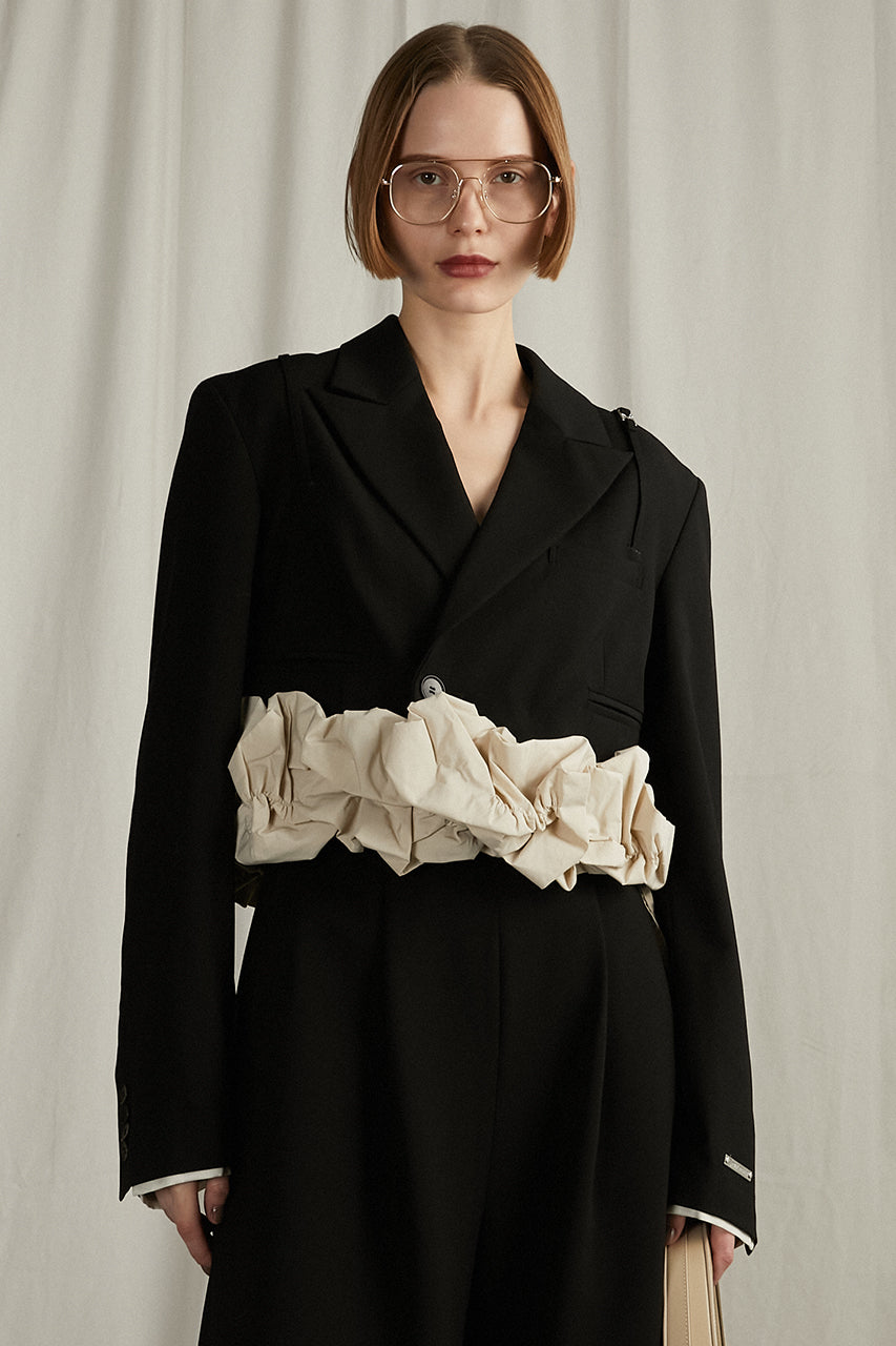 Volume Motif Short Jacket
