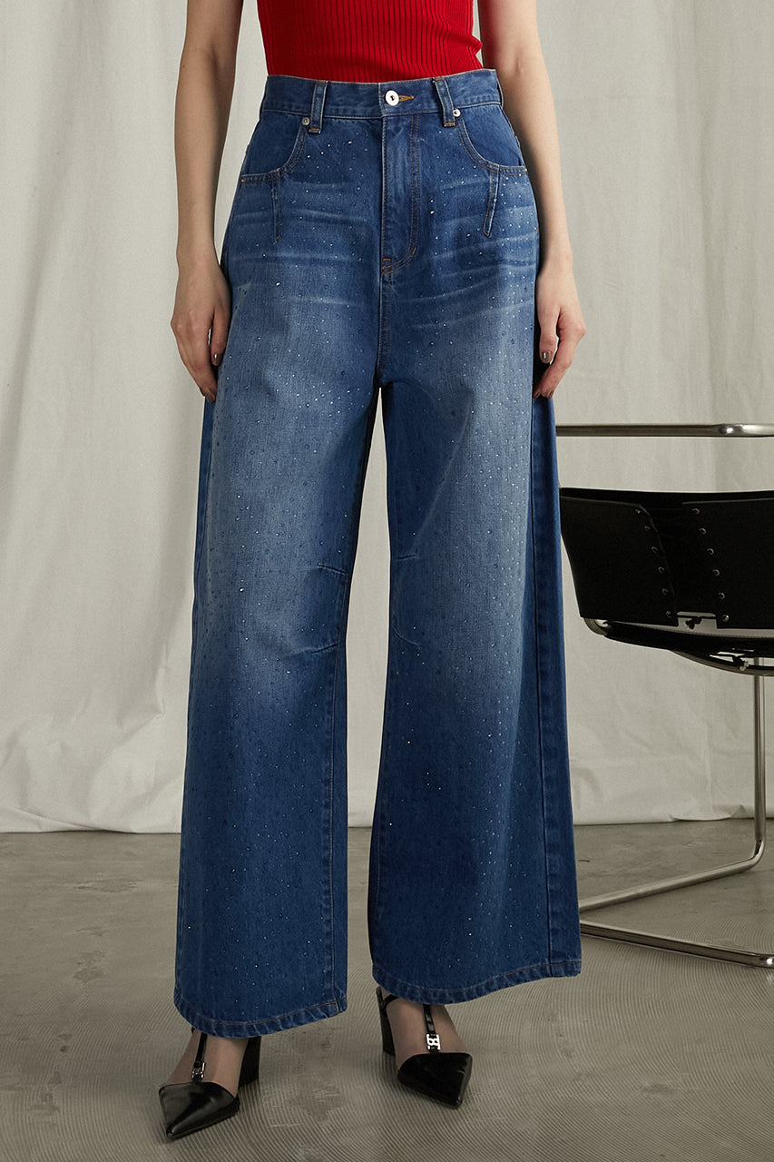 Drop Jewel Denim Pants - SALE