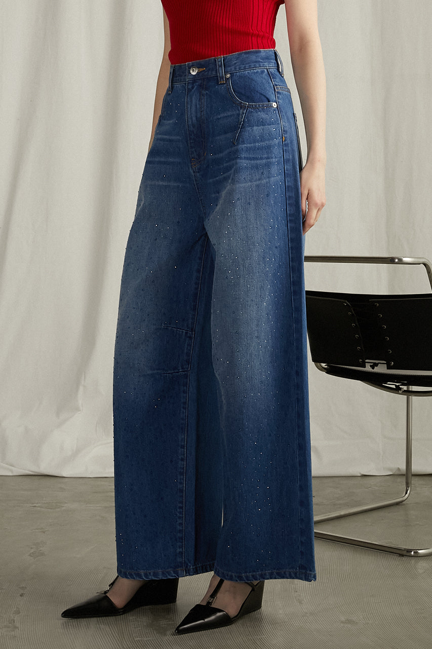 Drop Jewel Denim Pants - SALE