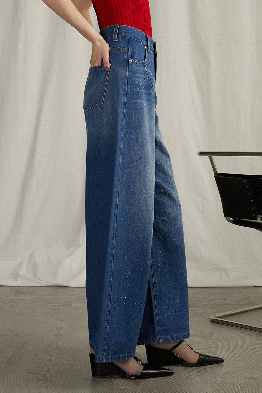 Drop Jewel Denim Pants - SALE