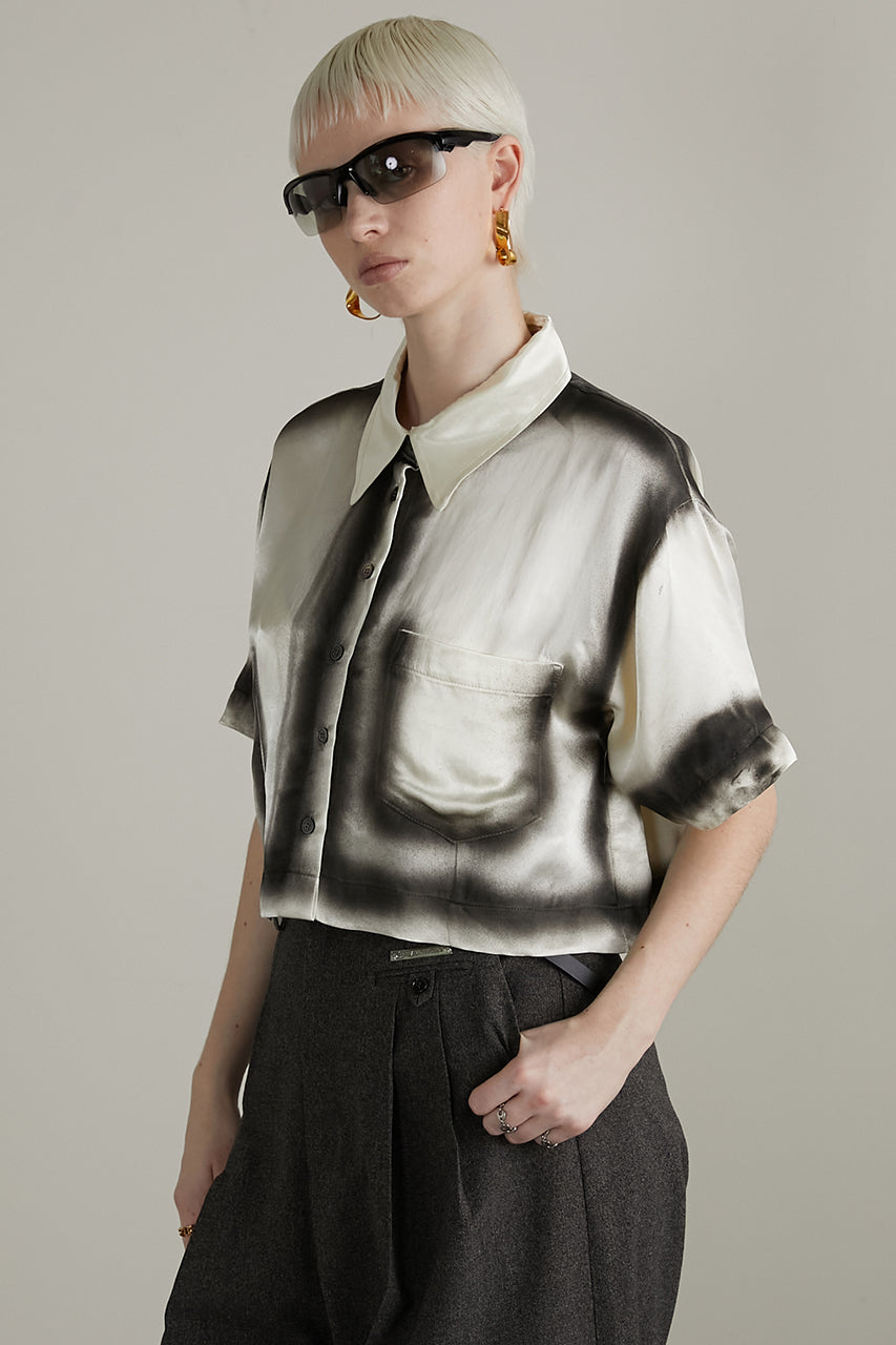 Painted Satin Short Shirt - SALE