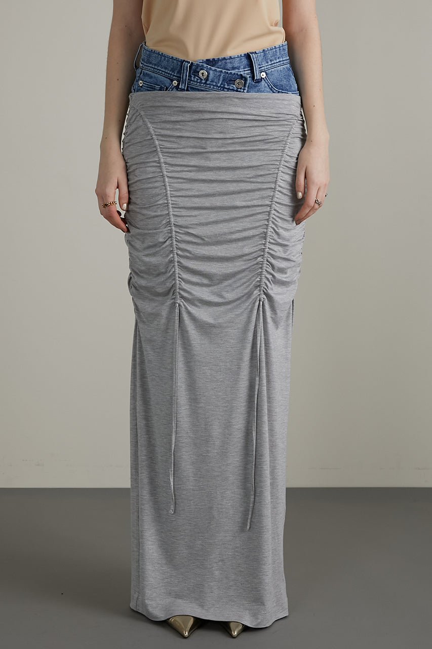 Layered gray skirt hotsell