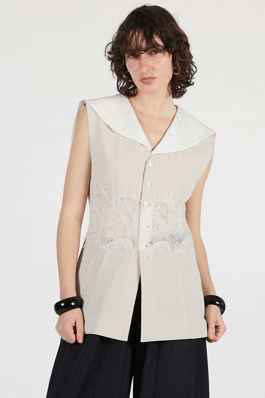 トップス prankproject Lace Combo Sailor Gilet Lace Combo Sailor Gilet