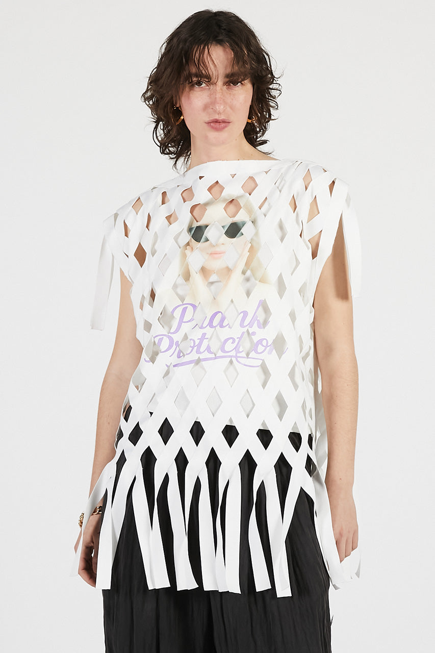 Woven Grid "aesthetic" Top