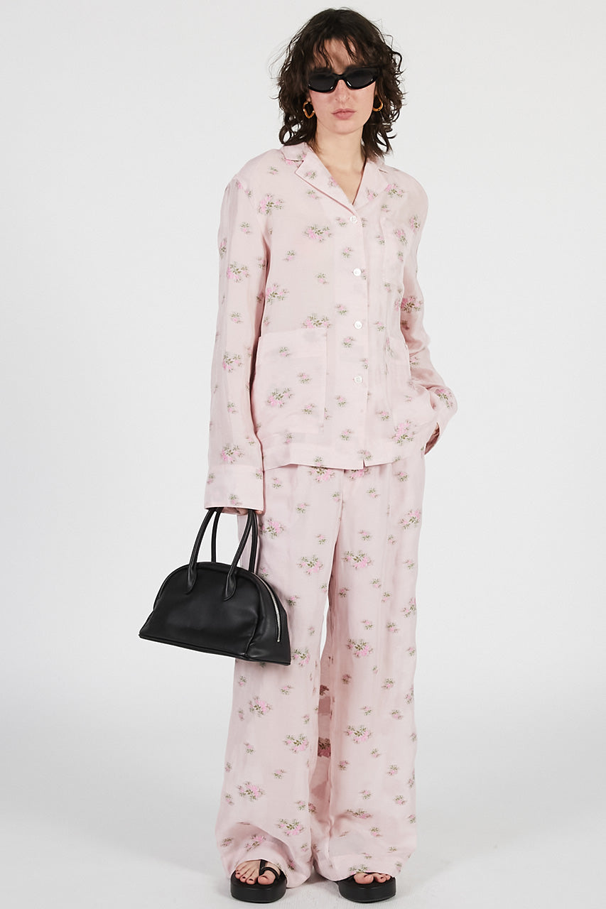 Flower Jacquard Lounge Shirt