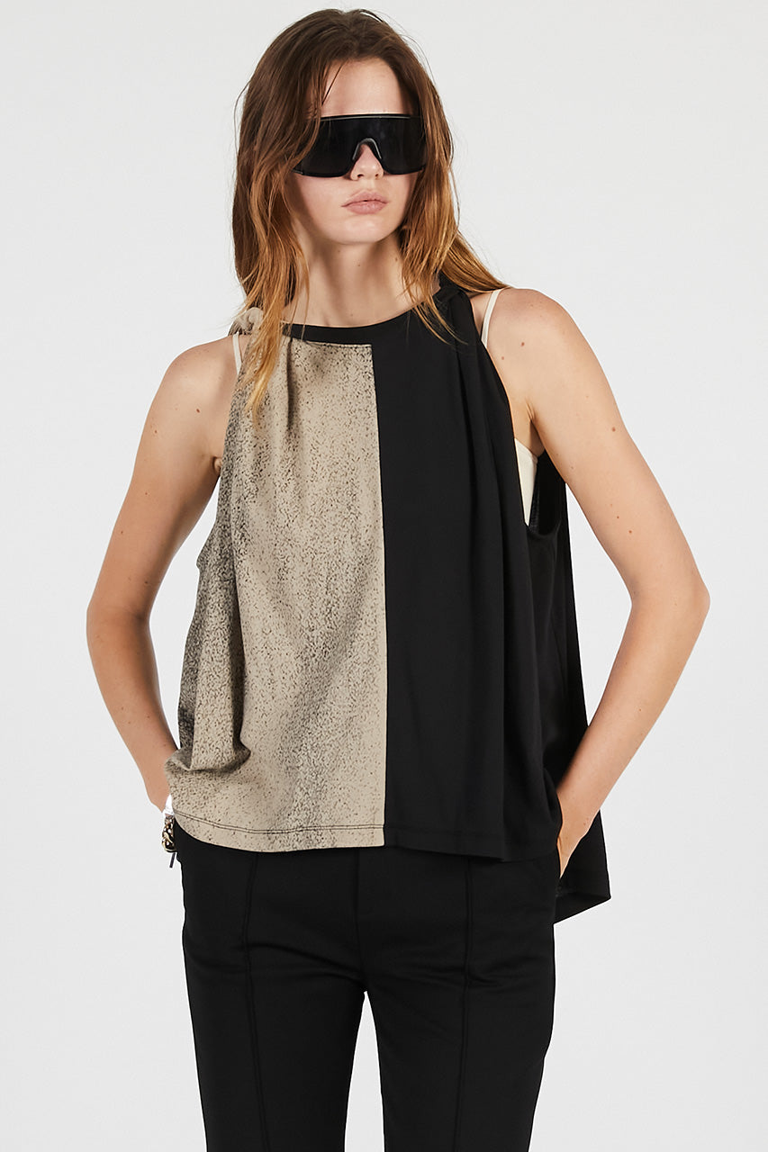 Half Print Twist Top - 26SUMMER