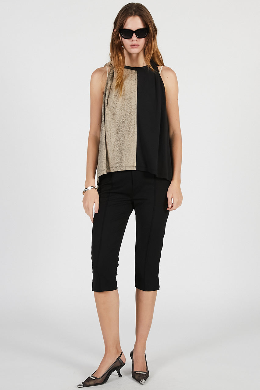 Half Print Twist Top - 26SUMMER