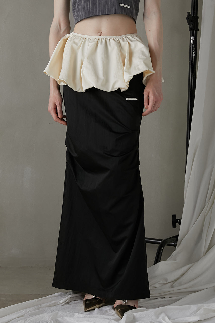 24SUMMER PRE ORDER】Peplum Maxi Skirt