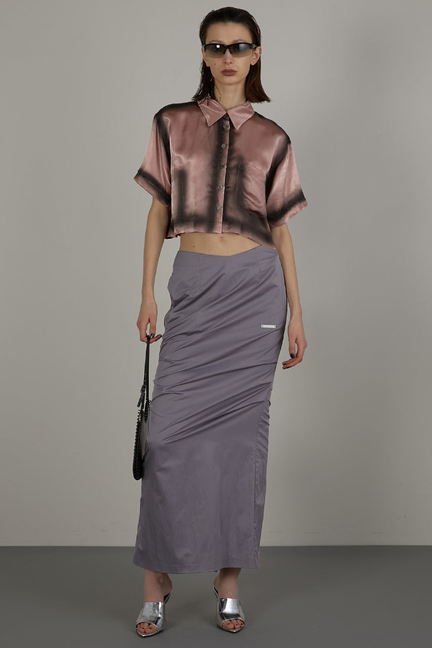 Painted Satin Short Shirt - SALE
