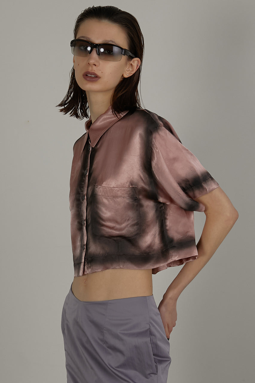 Painted Satin Short Shirt - SALE