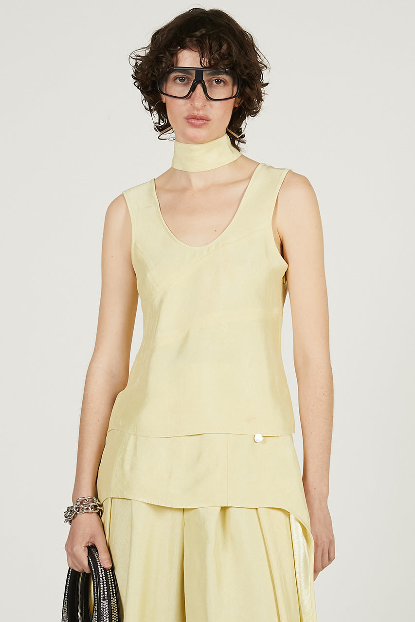 Scarf Satin Tank - 2025 SUMMER