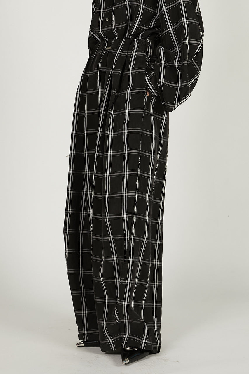 Satin Gathered Balloon Pants