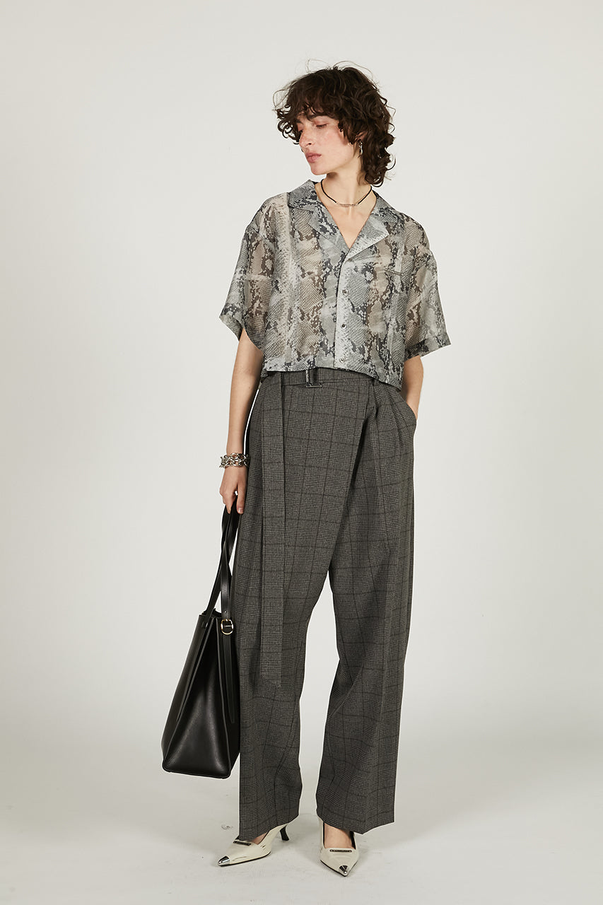 Asymmetrical Wide Tapered Pants