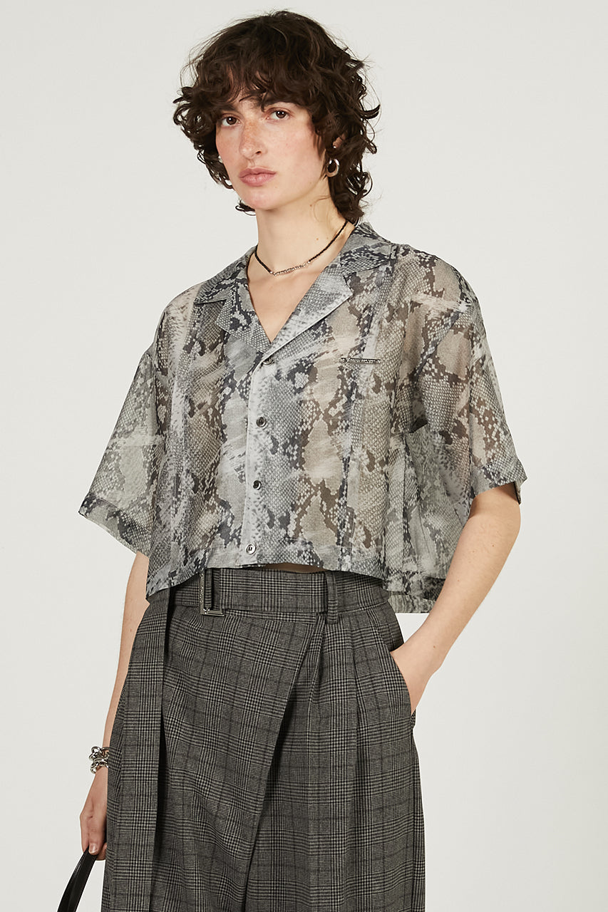 Python Print Sheer Shirt - SALE