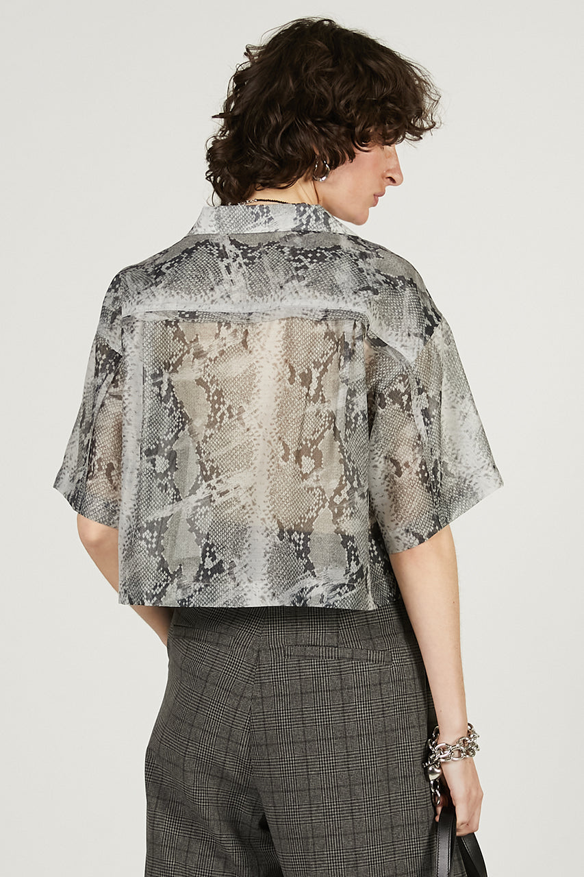 Python Print Sheer Shirt - SALE