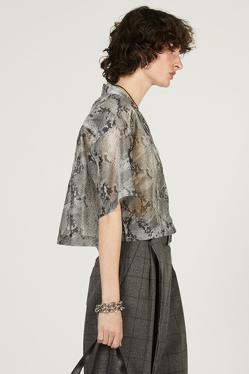 Python Print Sheer Shirt - SALE