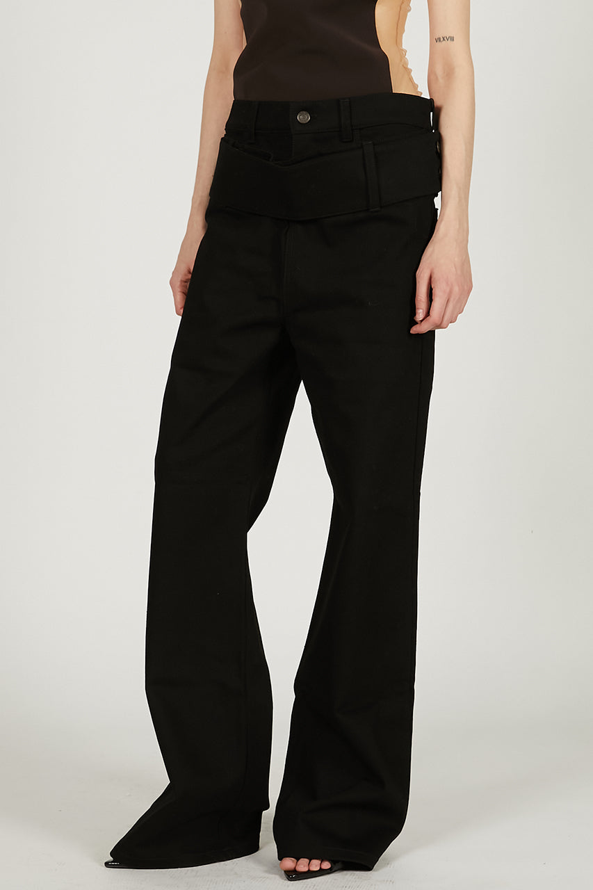 Double Belt Denim Pants - SALE