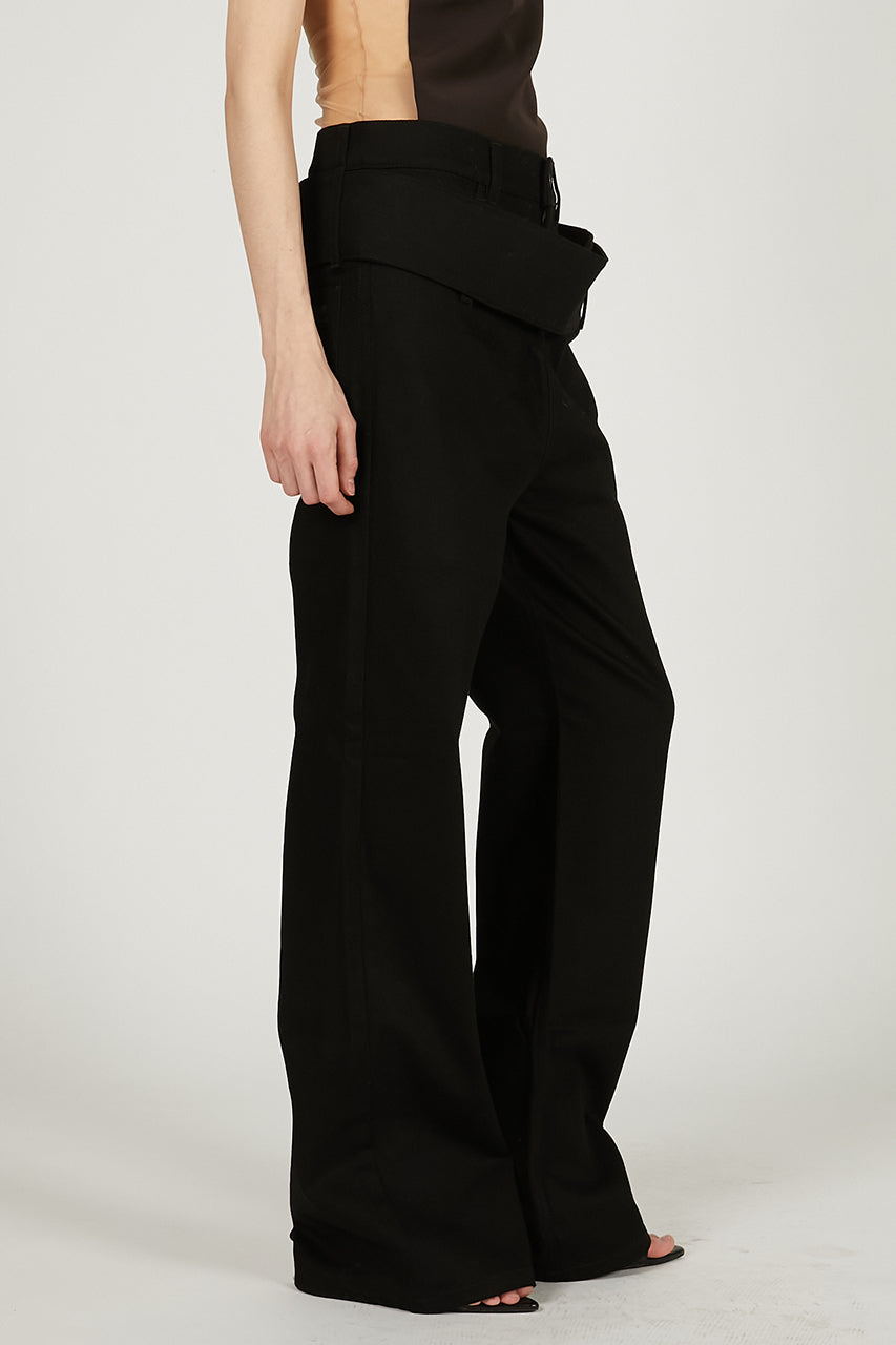 Double Belt Denim Pants - SALE