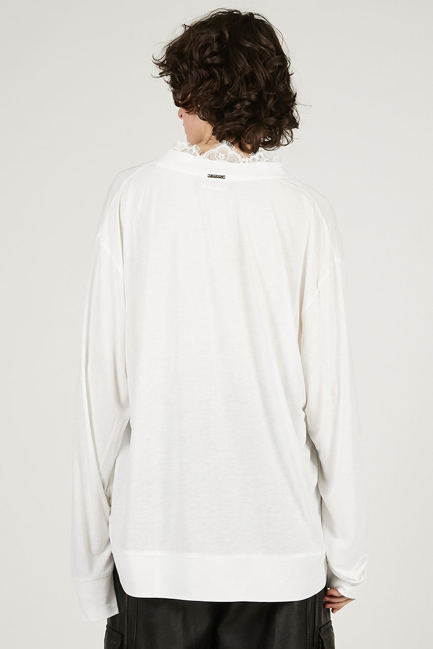 Slip Lace V-Neck Tshirt - SALE
