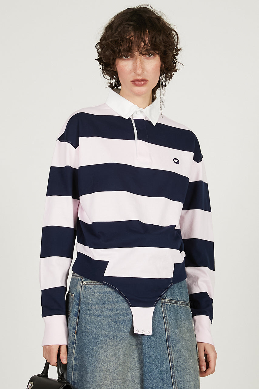 Striped Long Sleeve Polo Body - SALE