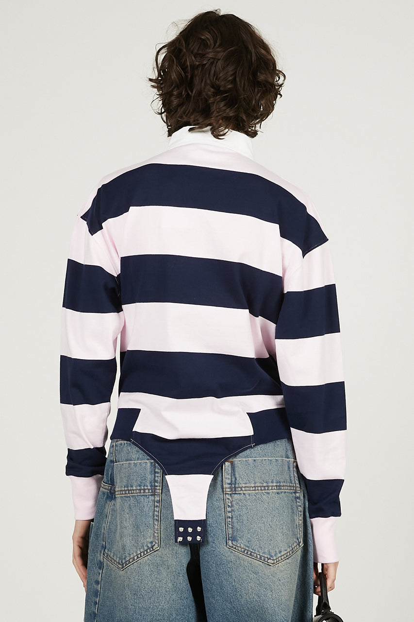 Striped Long Sleeve Polo Body - SALE
