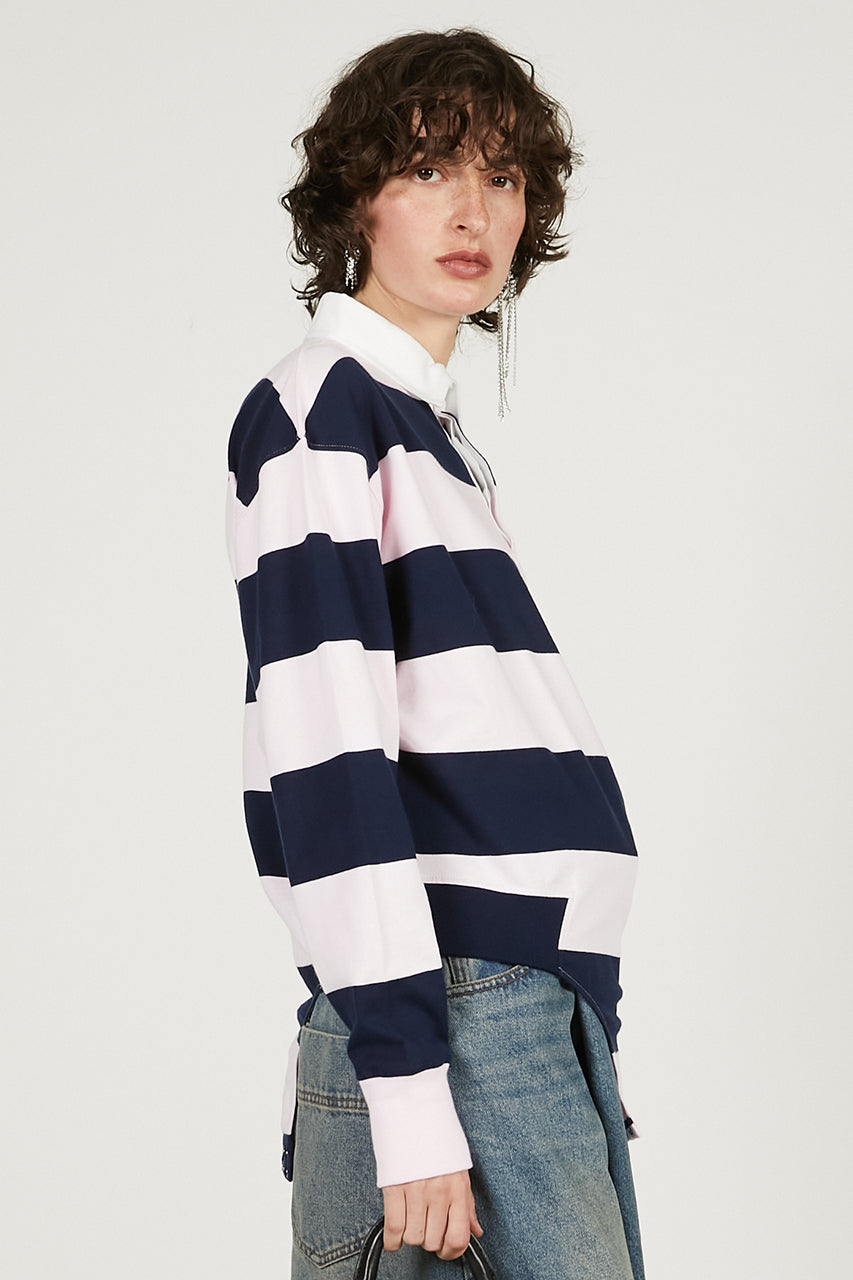 Striped Long Sleeve Polo Body - SALE