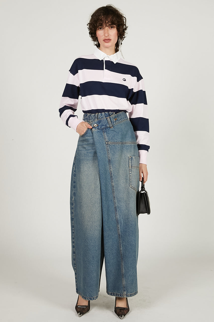 Striped Long Sleeve Polo Body - SALE