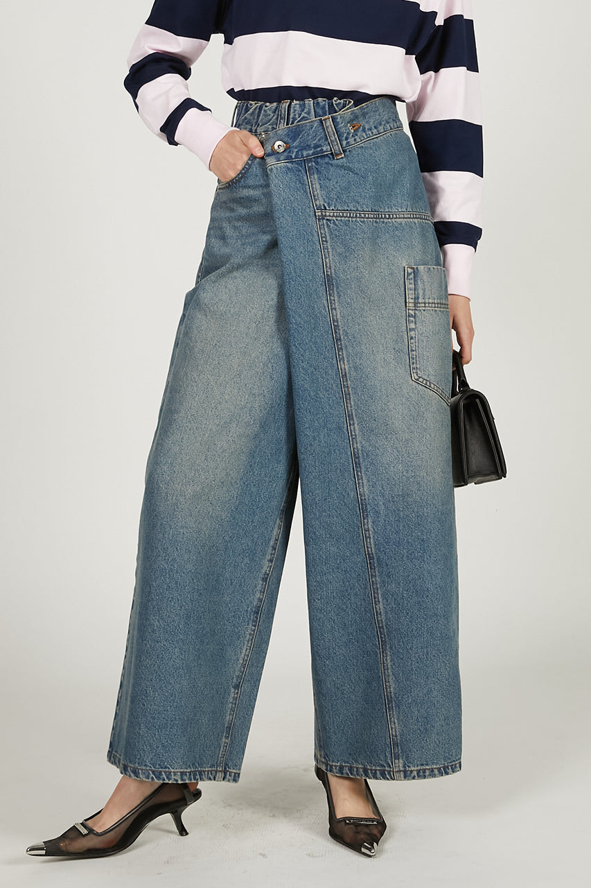Deformed Baggy Denim Pants - SALE
