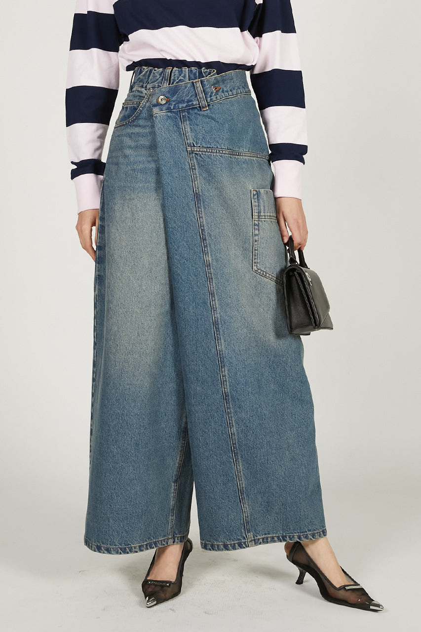 Deformed Baggy Denim Pants - SALE