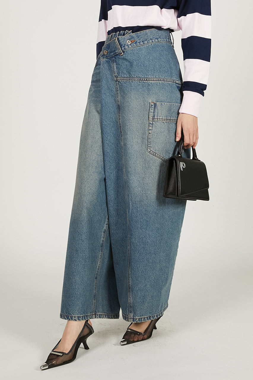Deformed Baggy Denim Pants - SALE
