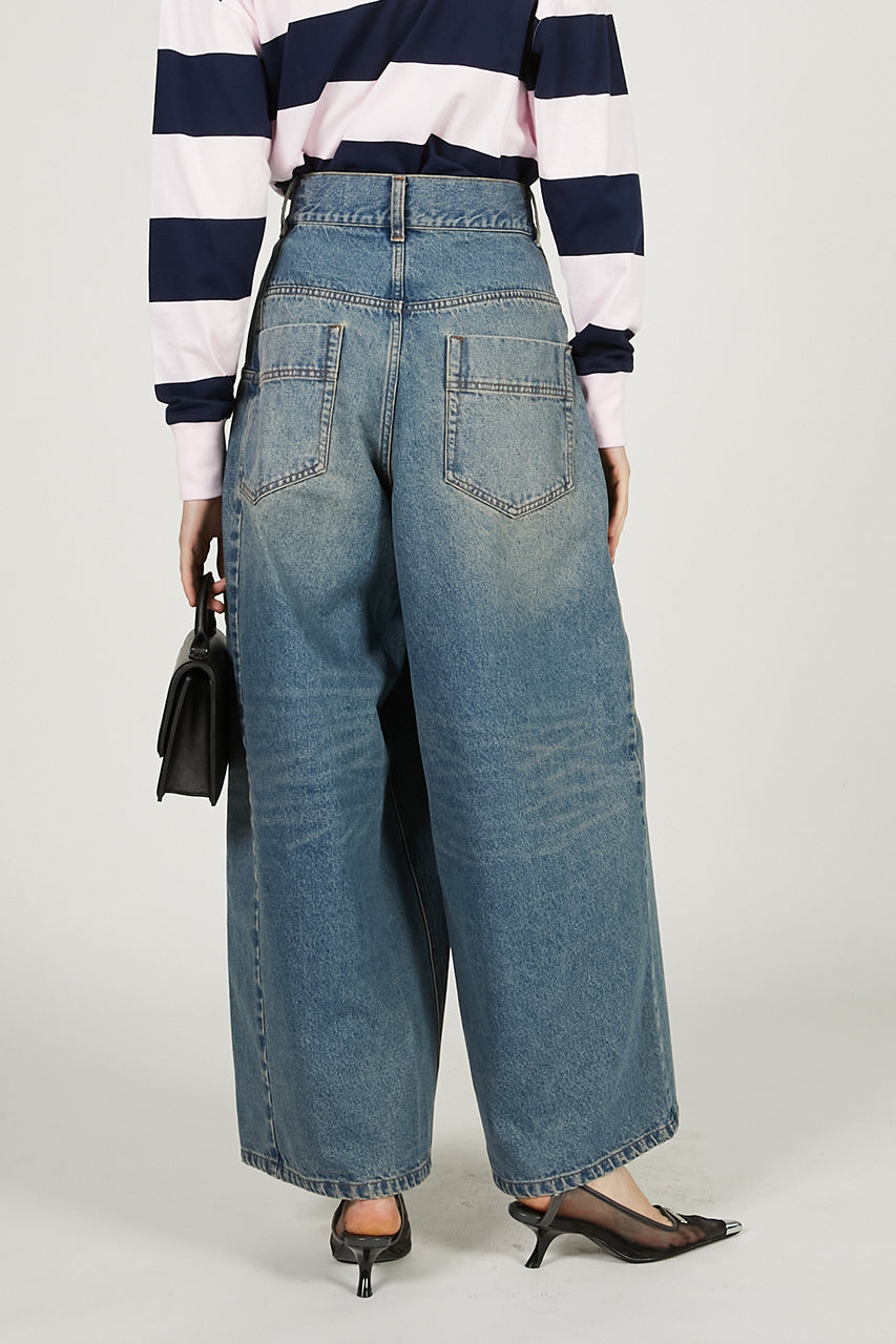 Deformed Baggy Denim Pants - SALE