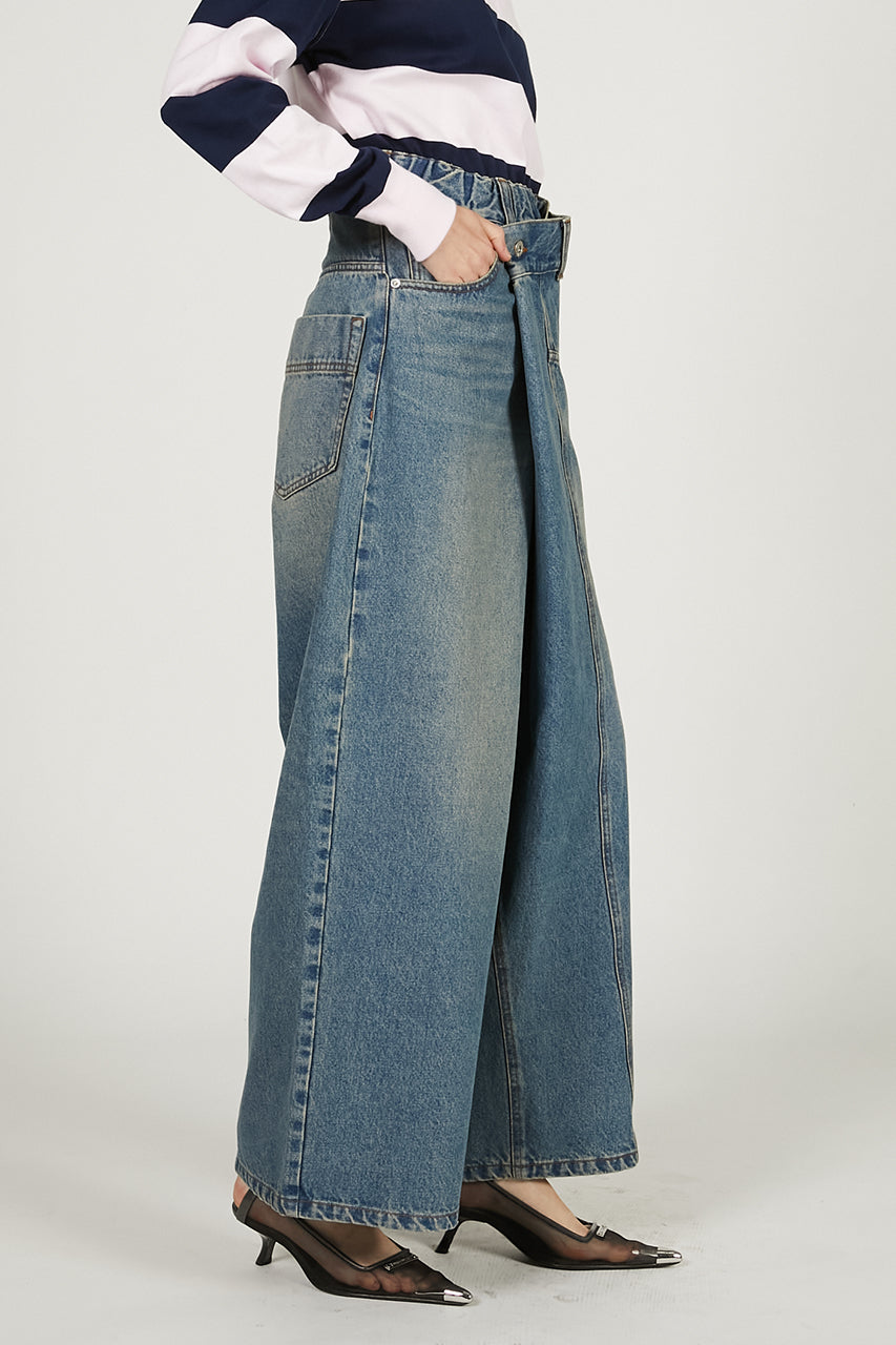 Deformed Baggy Denim Pants - SALE