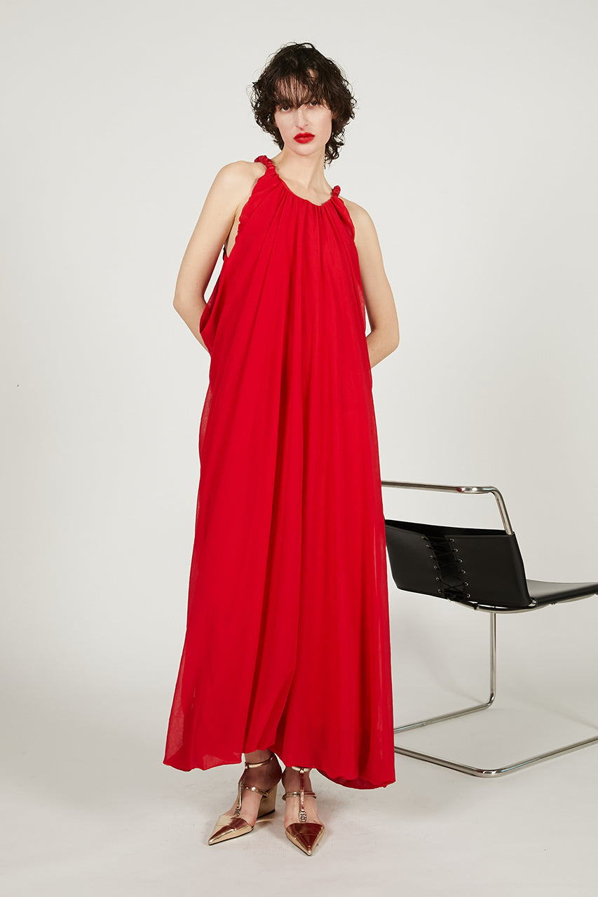 Gathered Balloon Dress