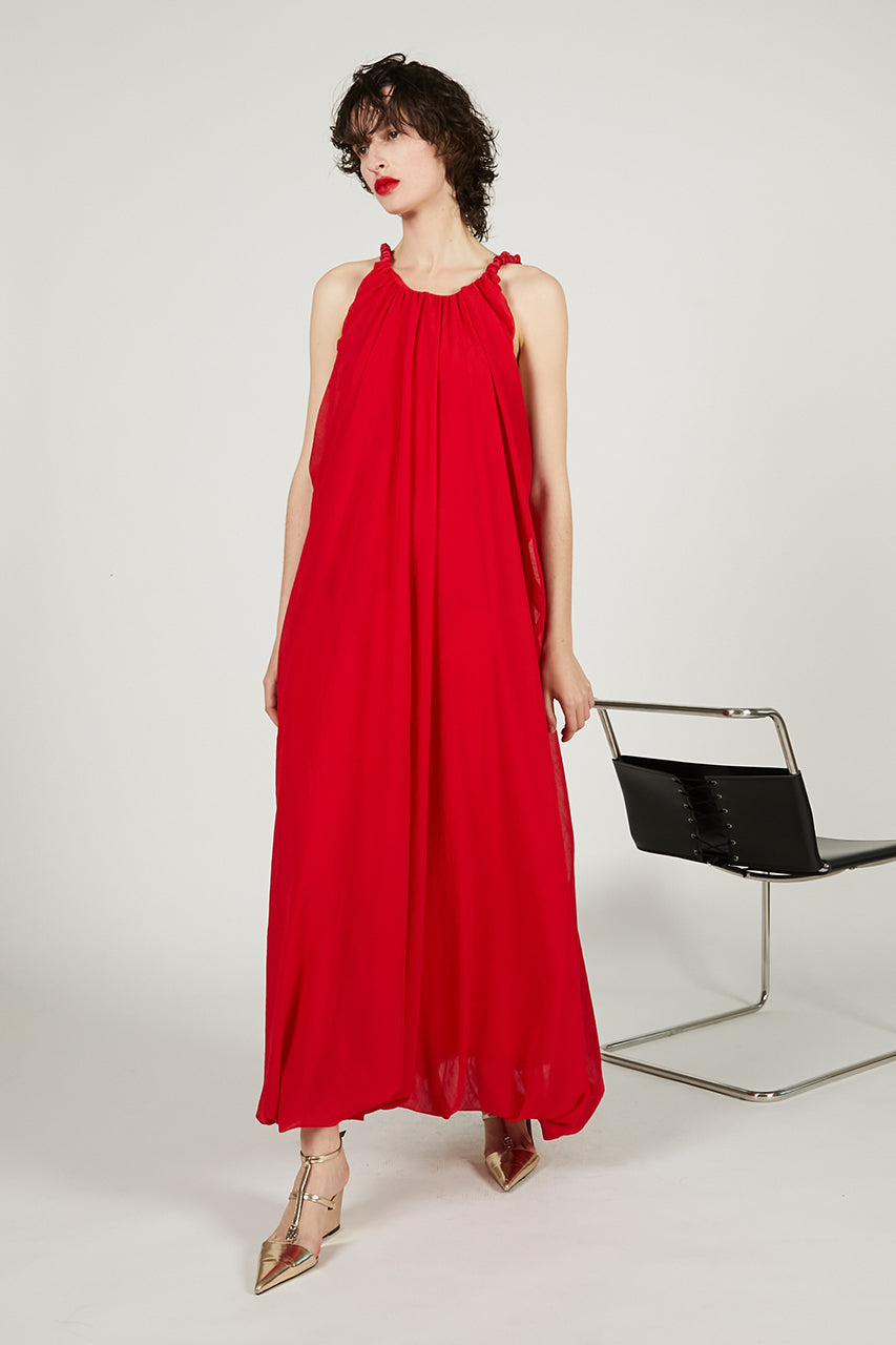 Gathered Balloon Dress