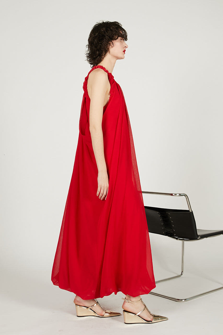 Gathered Balloon Dress