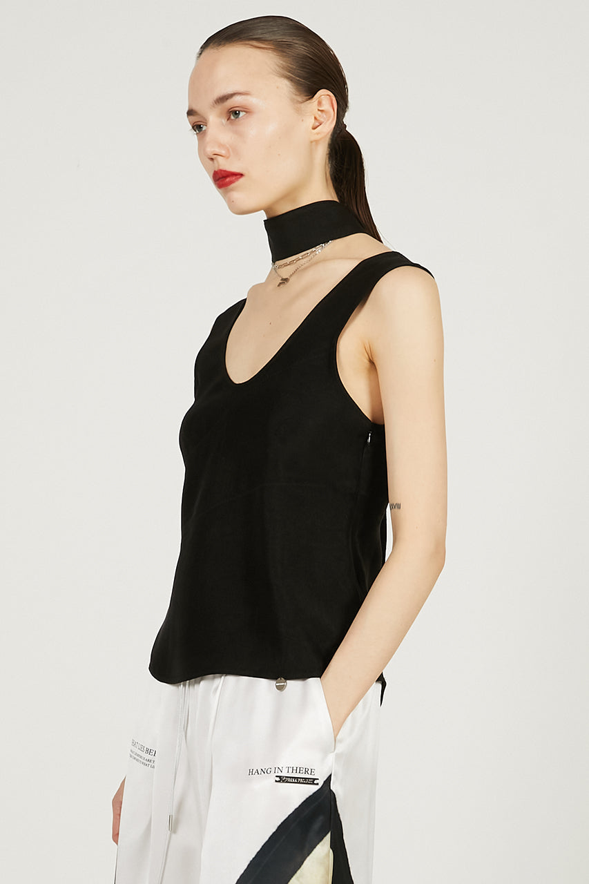 Scarf Satin Tank - 2025 SUMMER