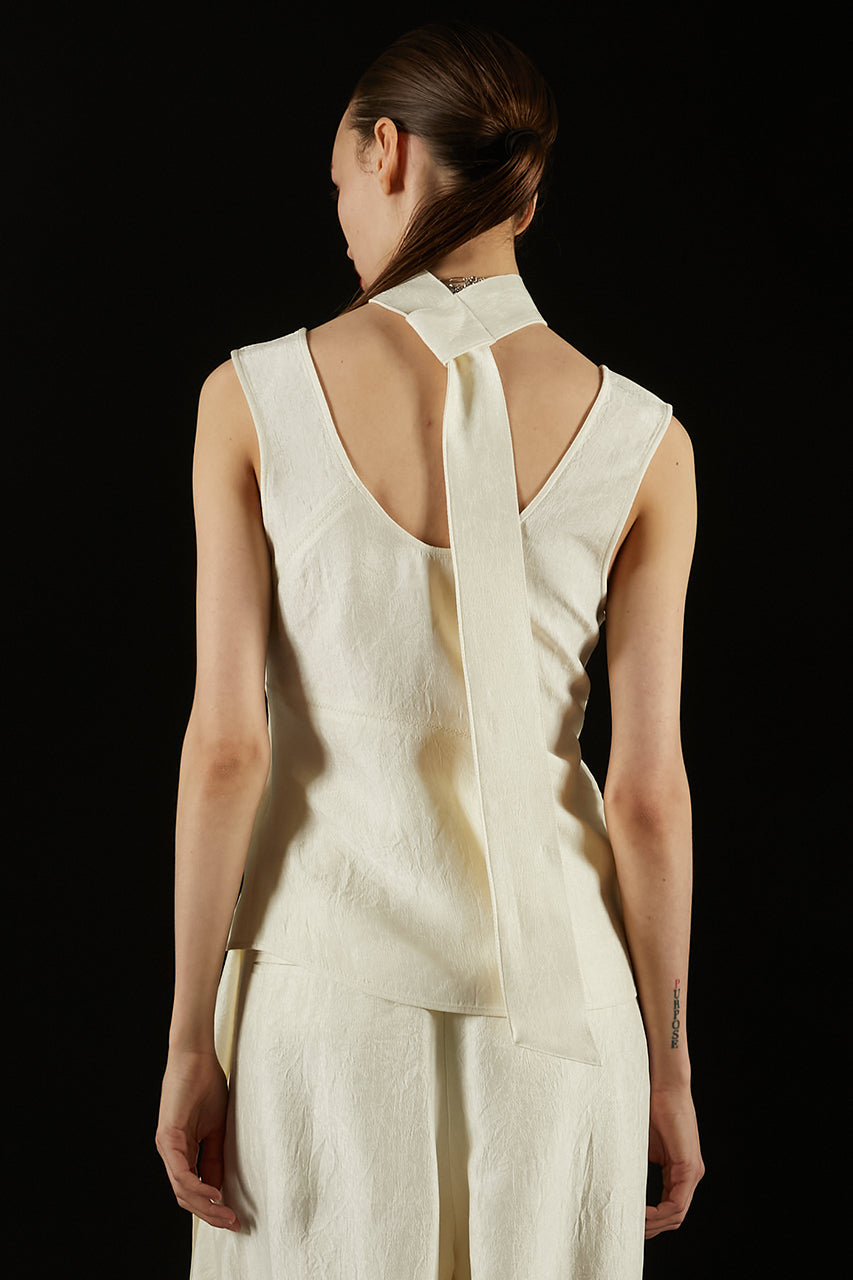 Scarf Satin Tank - 2025 SUMMER