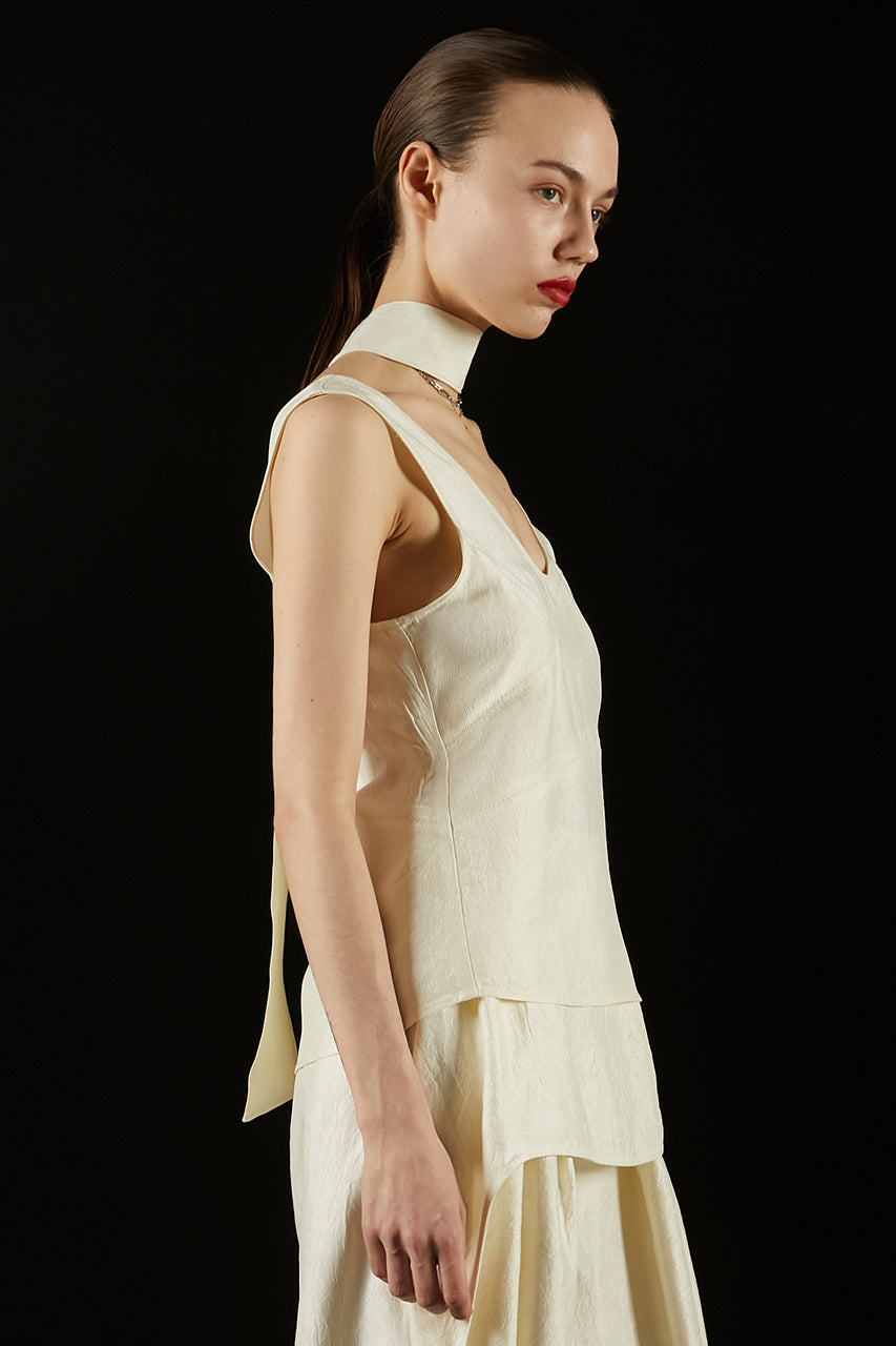 Scarf Satin Tank - 2025 SUMMER