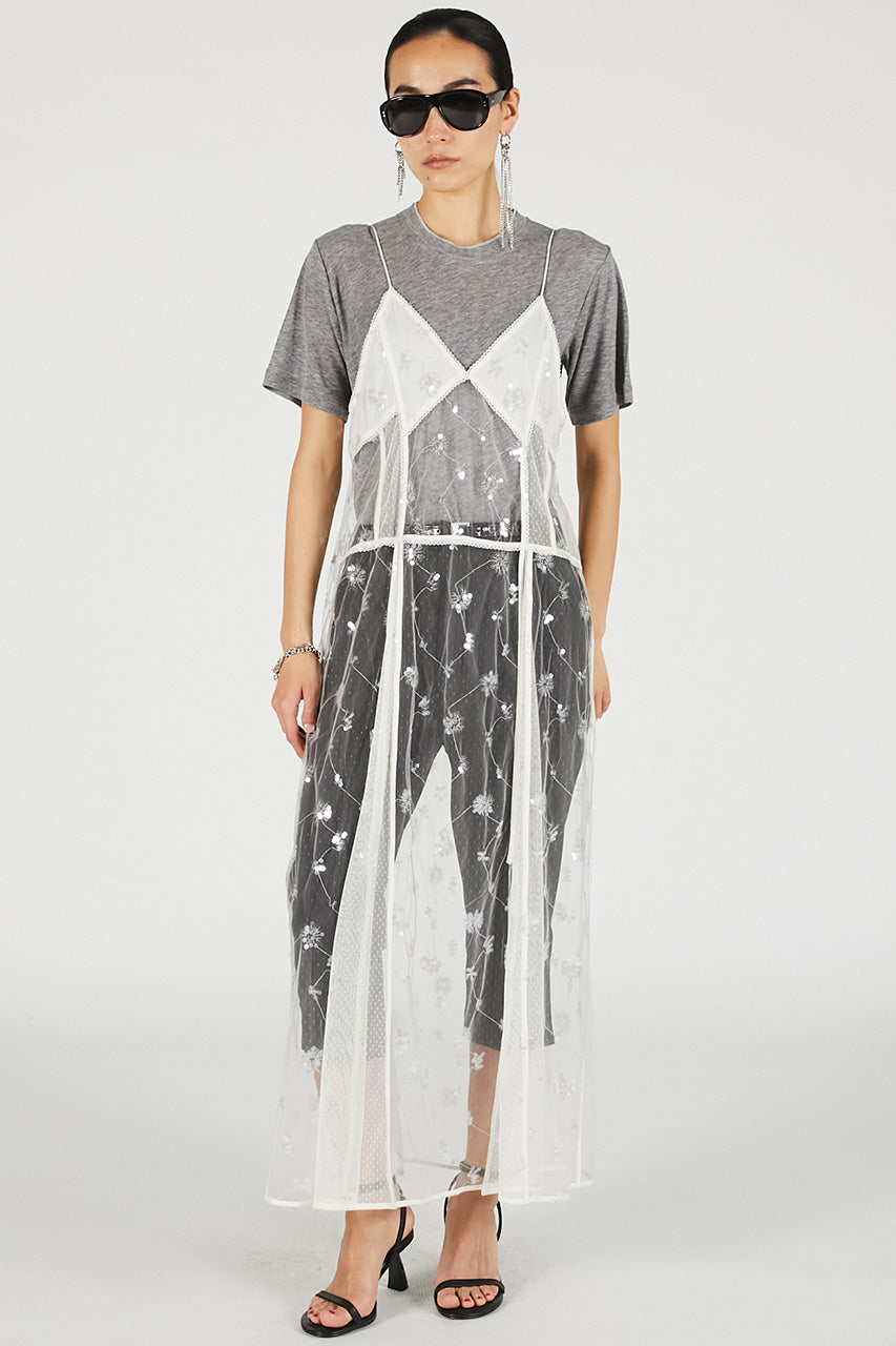 ワンピース PRANK PROJECT Sheer Beaded Cami Dress Sheer Beaded Cami Dress