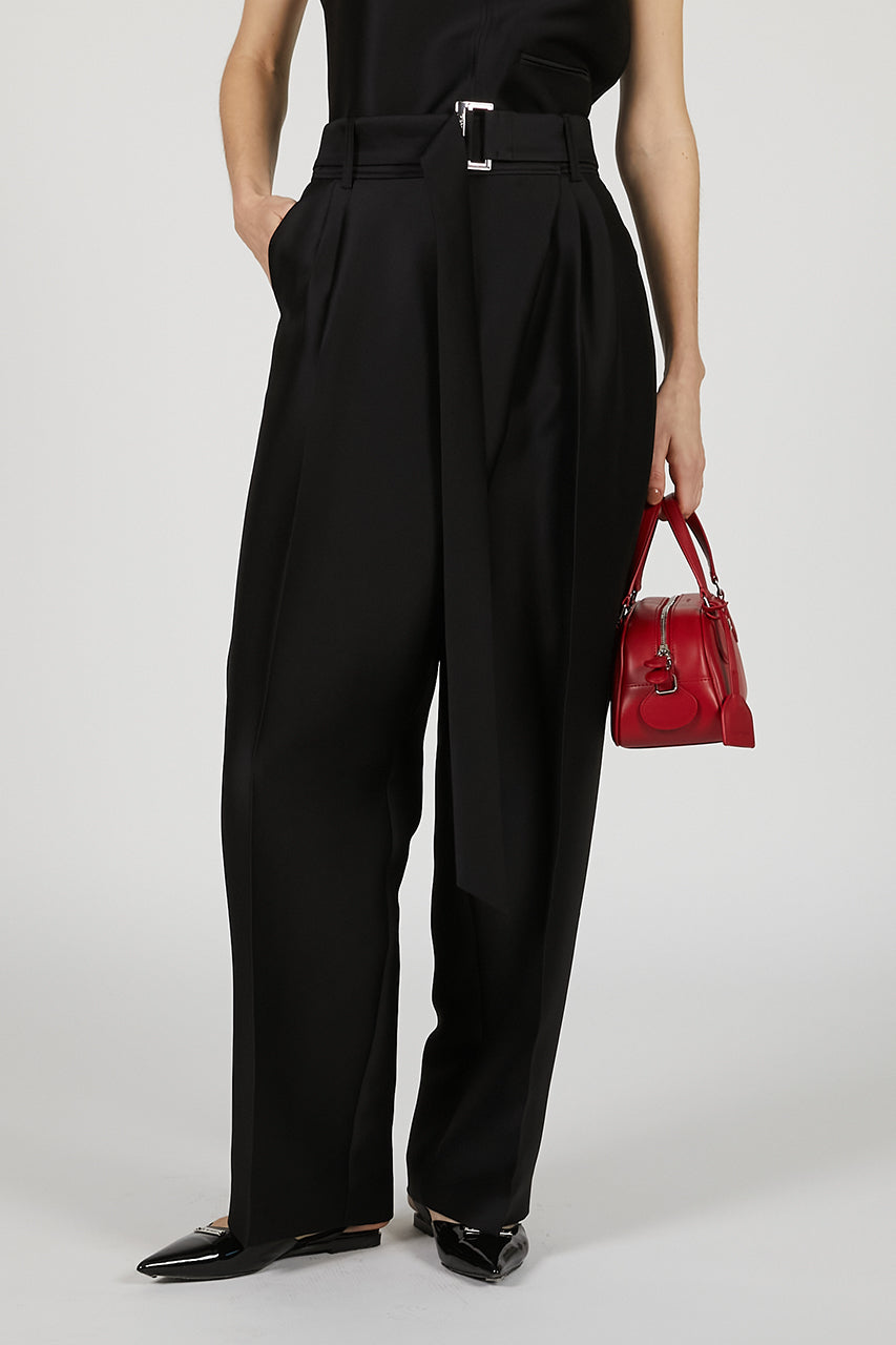 Asymmetrical Wide Tapered Pants