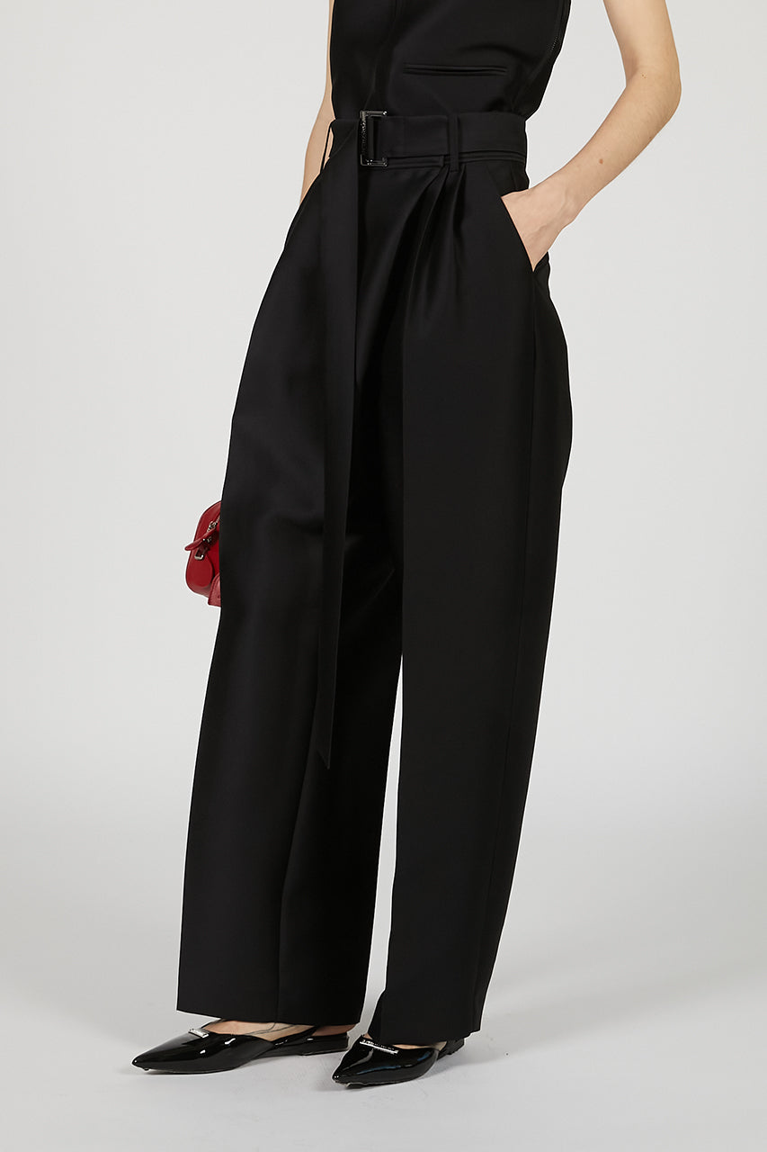 Asymmetrical Wide Tapered Pants
