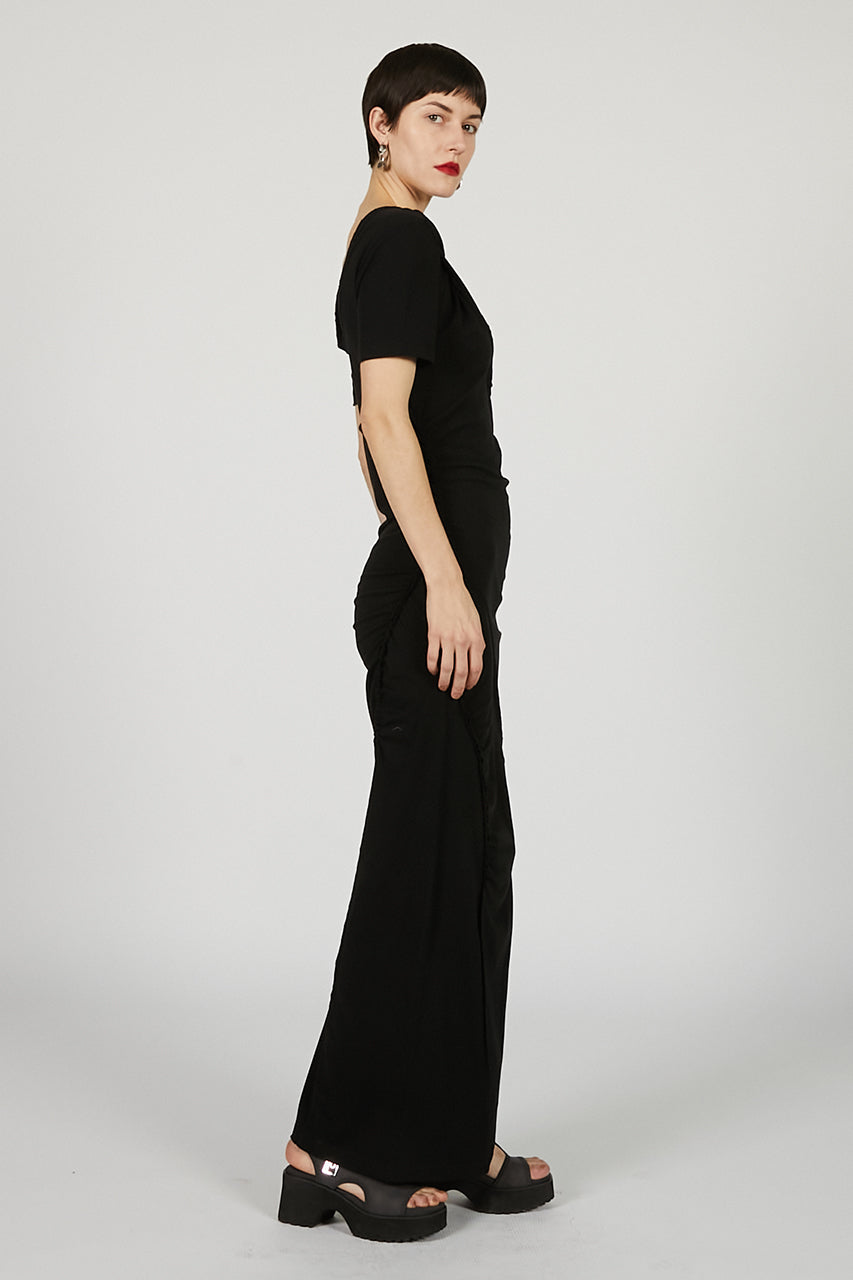 Asymmetrical Twist Maxi Dress