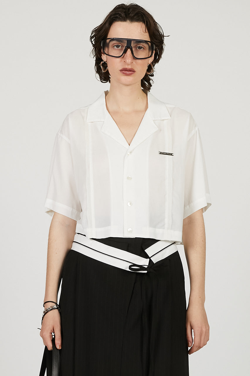 Sheer Open Collar Shirt