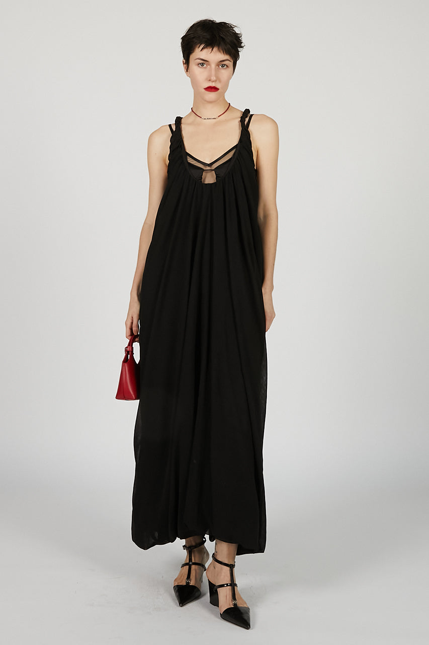 Gathered Balloon Dress