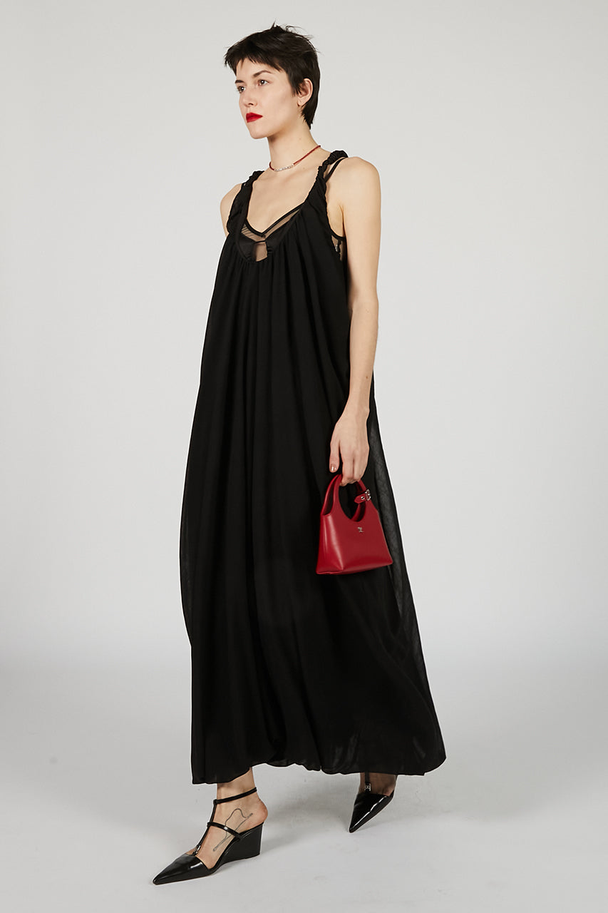 Gathered Balloon Dress