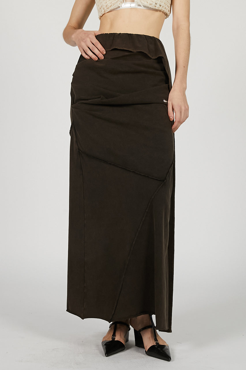 Layered Asymmetrical Drape Skirt - SALE