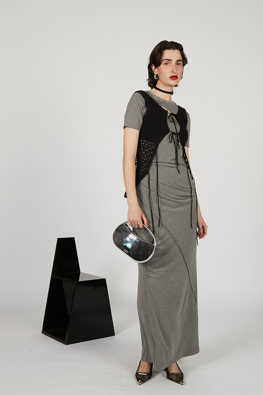 Asymmetrical Twist Maxi Dress