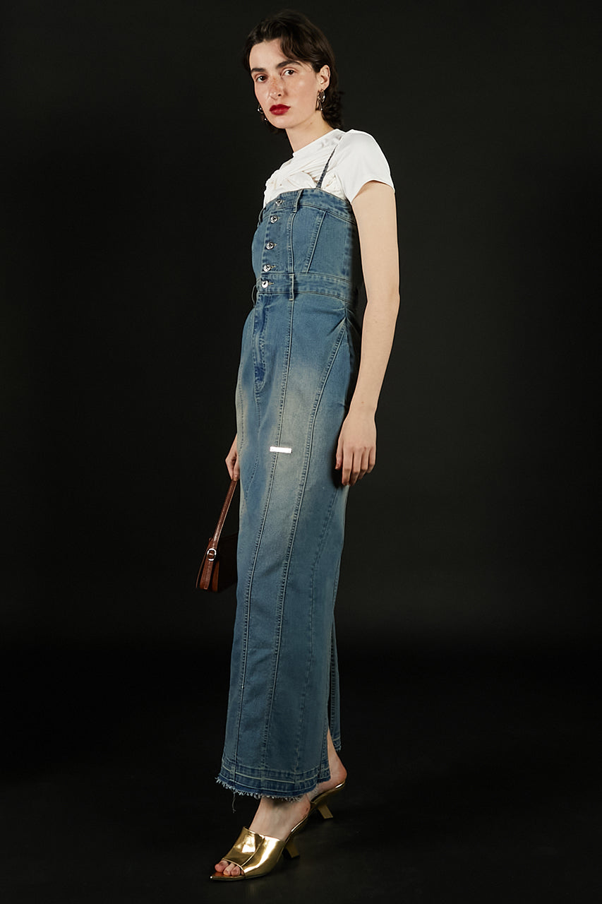 2Way Front Button Denim One Piece - 2025 SUMMER